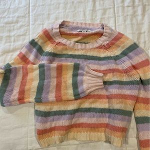 Rainbow American eagle cropped sweater size small